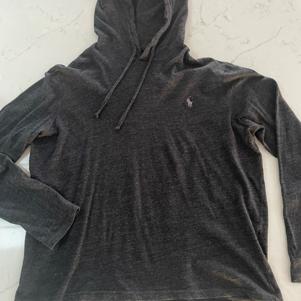 Polo Ralph Lauren Men’s Jersey Hooded T-Shirt gray size L